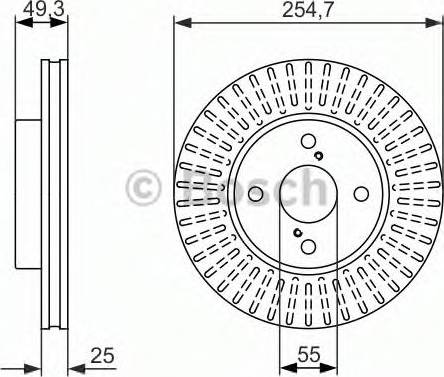 BOSCH 0 986 479 936 - Bremžu diski adetalas.lv