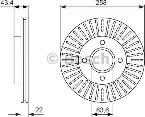 BOSCH 0 986 479 922 - Bremžu diski adetalas.lv