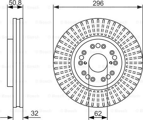 BOSCH 0 986 479 485 - Bremžu diski adetalas.lv