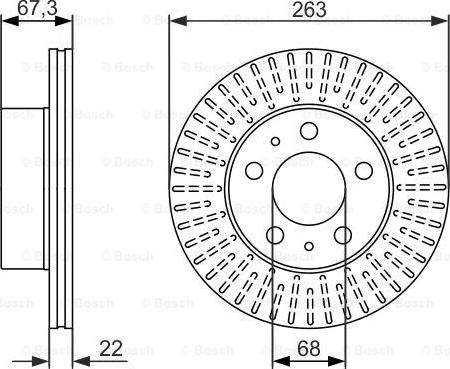 BOSCH 0 986 479 480 - Bremžu diski adetalas.lv