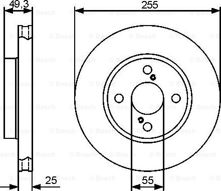 BOSCH 0 986 479 422 - Bremžu diski adetalas.lv