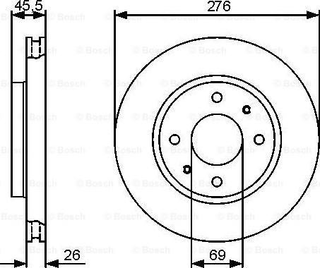 BOSCH 0 986 479 471 - Bremžu diski adetalas.lv