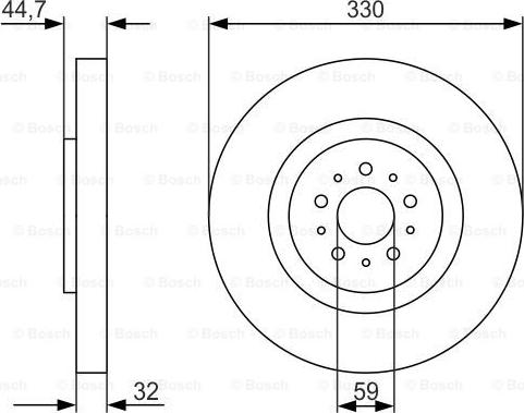 BOSCH 0 986 479 593 - Bremžu diski adetalas.lv