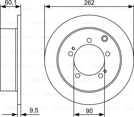 BOSCH 0 986 479 512 - Bremžu diski adetalas.lv