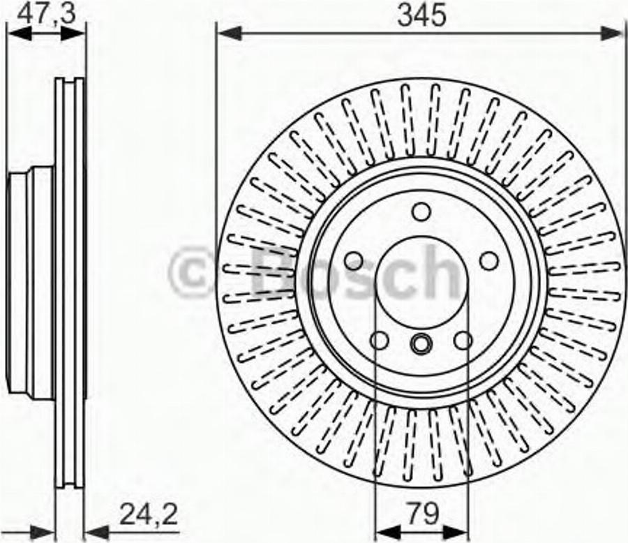 BOSCH 0986479585 - Bremžu diski adetalas.lv