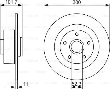 BOSCH 0 986 479 573 - Bremžu diski adetalas.lv