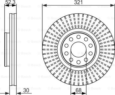 BOSCH 0 986 479 690 - Bremžu diski adetalas.lv