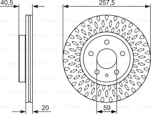 BOSCH 0 986 479 647 - Bremžu diski adetalas.lv