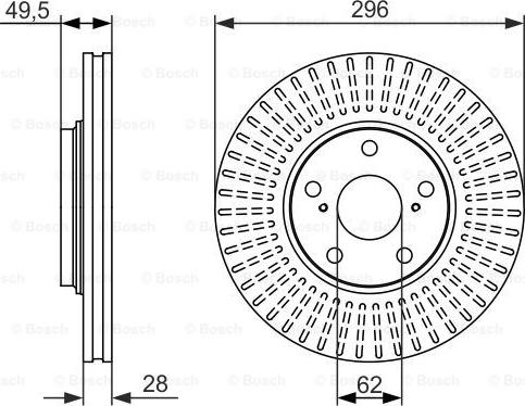 BOSCH 0 986 479 664 - Bremžu diski adetalas.lv