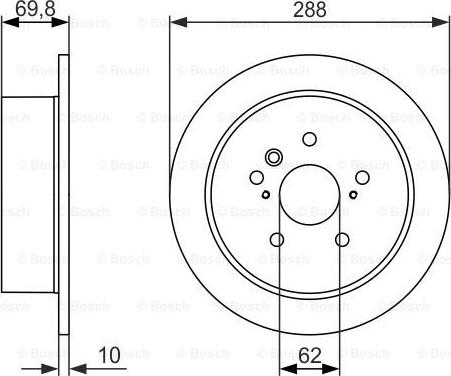 BOSCH 0 986 479 614 - Bremžu diski adetalas.lv