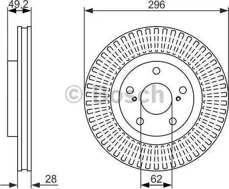 BOSCH 0 986 479 617 - Bremžu diski adetalas.lv