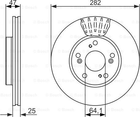 BOSCH 0 986 479 686 - Bremžu diski adetalas.lv