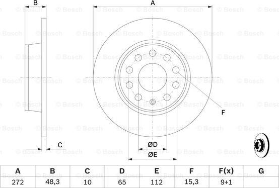 BOSCH 0 986 479 C20 - Bremžu diski adetalas.lv