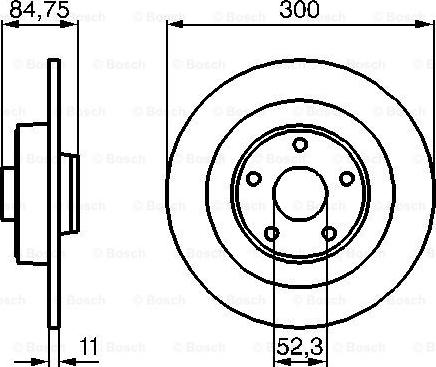 BOSCH 0 986 479 083 - Bremžu diski adetalas.lv