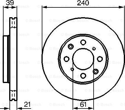 BOSCH 0 986 479 033 - Bremžu diski adetalas.lv