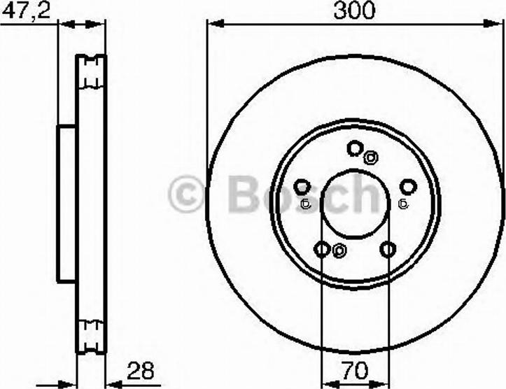 BOSCH 0 986 479 032 - Bremžu diski adetalas.lv