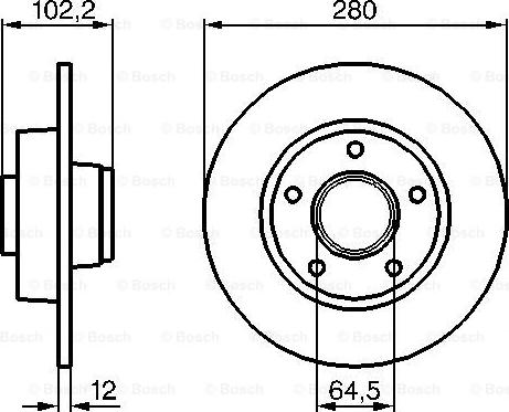 BOSCH 0 986 479 144 - Bremžu diski adetalas.lv