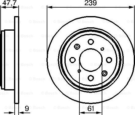 BOSCH 0 986 479 101 - Bremžu diski adetalas.lv