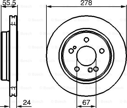 BOSCH 0 986 479 133 - Bremžu diski adetalas.lv