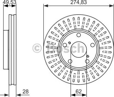 BOSCH 0 986 479 893 - Bremžu diski adetalas.lv