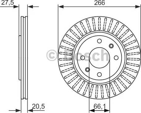 BOSCH 0 986 479 849 - Bremžu diski adetalas.lv