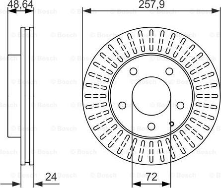 BOSCH 0 986 479 844 - Bremžu diski adetalas.lv