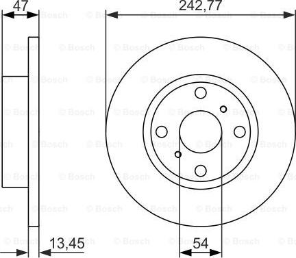 BOSCH 0 986 479 843 - Bremžu diski adetalas.lv