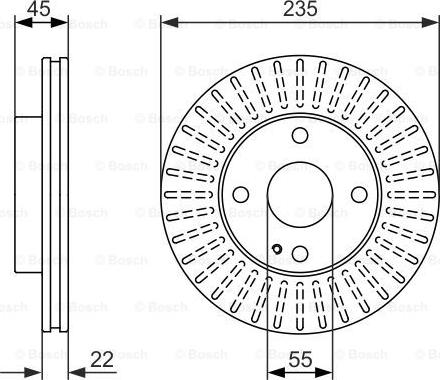 BOSCH 0 986 479 842 - Bremžu diski adetalas.lv