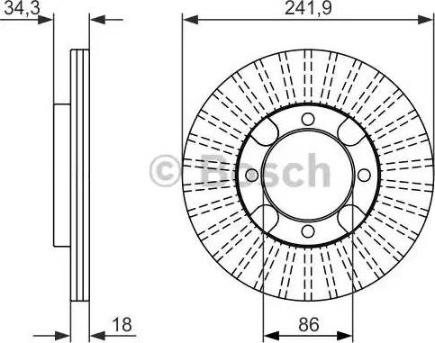 BOSCH 0 986 479 847 - Bremžu diski adetalas.lv