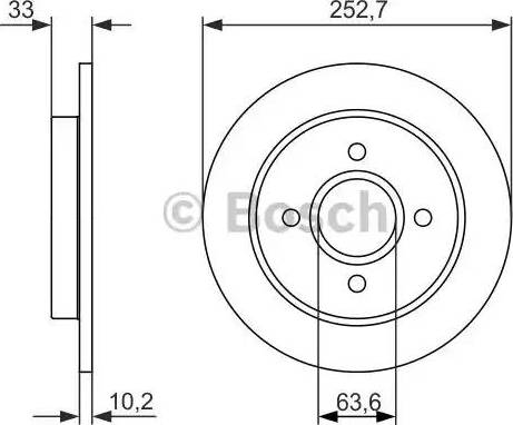 BOSCH 0 986 479 859 - Bremžu diski adetalas.lv