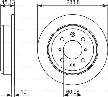 BOSCH 0 986 479 860 - Bremžu diski adetalas.lv