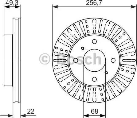 BOSCH 0 986 479 881 - Bremžu diski adetalas.lv