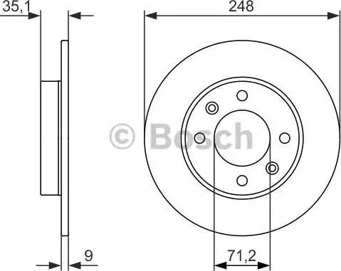 BOSCH 0 986 479 888 - Bremžu diski adetalas.lv