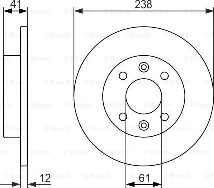 BOSCH 0 986 479 831 - Bremžu diski adetalas.lv