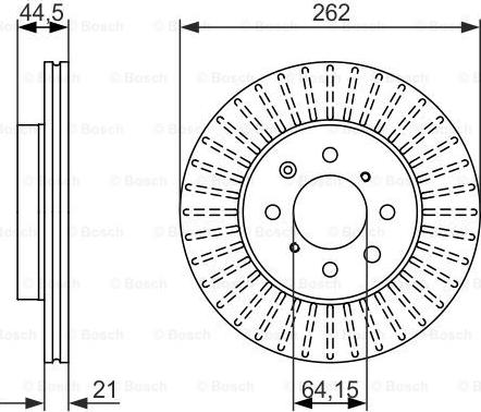 BOSCH 0 986 479 838 - Bremžu diski adetalas.lv