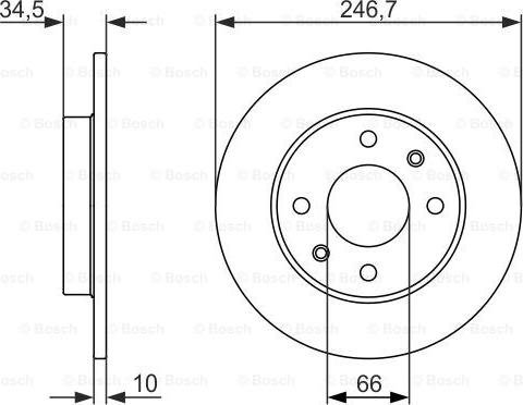 BOSCH 0 986 479 827 - Bremžu diski adetalas.lv