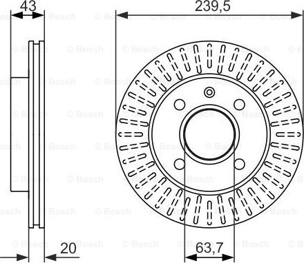 BOSCH 0 986 479 874 - Bremžu diski adetalas.lv