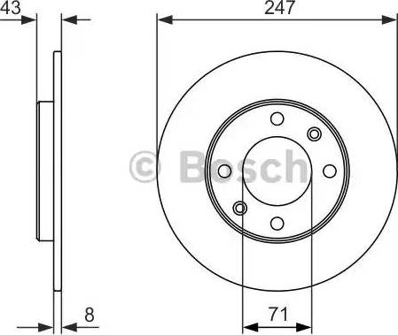 BOSCH 0 986 479 870 - Bremžu diski adetalas.lv