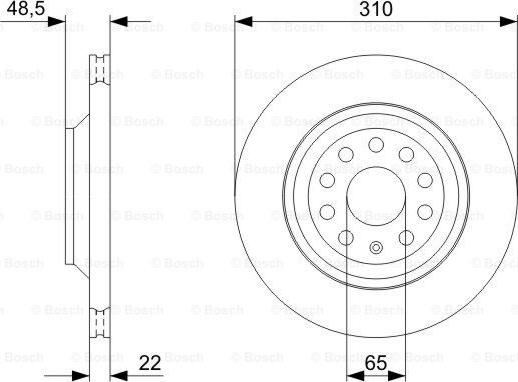 BOSCH 0 986 479 303 - Bremžu diski adetalas.lv