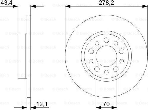 BOSCH 0 986 479 378 - Bremžu diski adetalas.lv