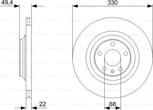 BOSCH 0 986 479 C64 - Bremžu diski adetalas.lv