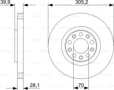 BOSCH 0 986 479 291 - Bremžu diski adetalas.lv