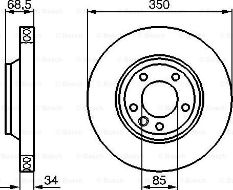 BOSCH 0 986 479 251 - Bremžu diski adetalas.lv