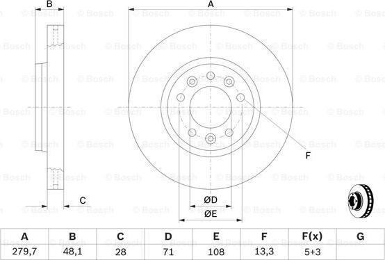 BOSCH 0 986 479 266 - Bremžu diski adetalas.lv