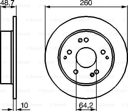 BOSCH 0 986 479 225 - Bremžu diski adetalas.lv