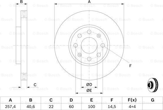 BOSCH 0 986 479 B89 - Bremžu diski adetalas.lv