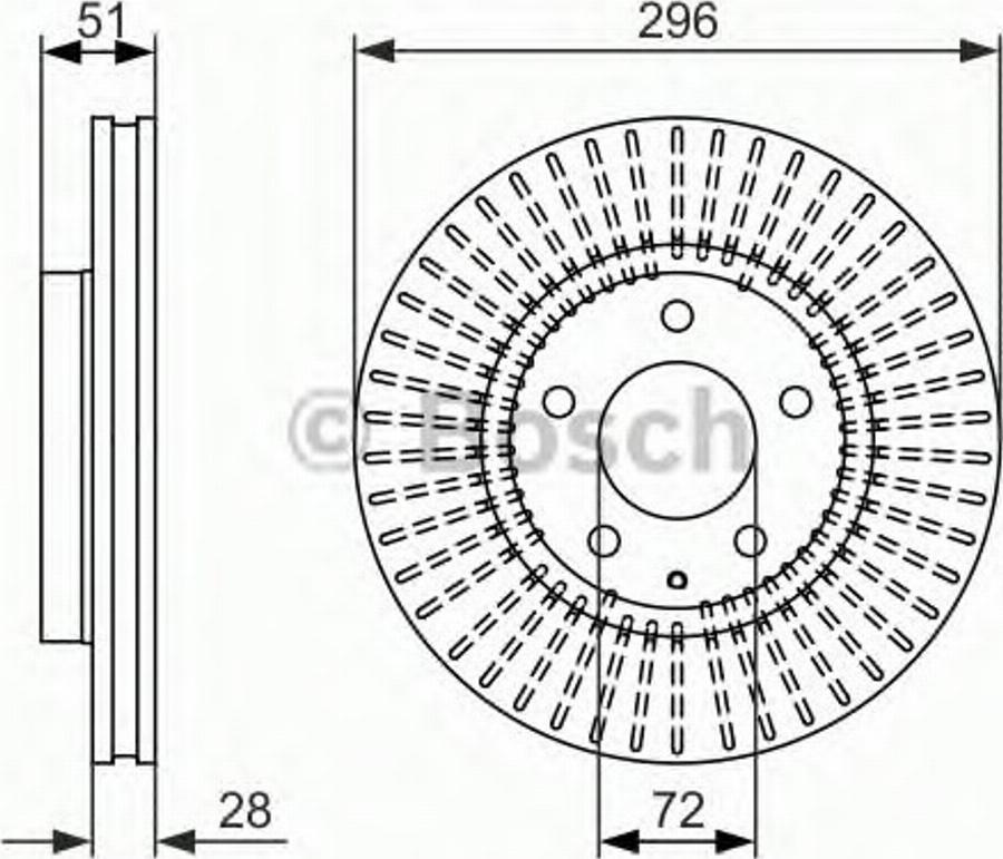 BOSCH 0 986 479 703 - Bremžu diski adetalas.lv