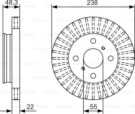 BOSCH 0 986 479 A63 - Bremžu diski adetalas.lv