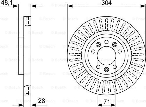 BOSCH 0 986 479 A89 - Bremžu diski adetalas.lv