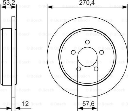 BOSCH 0 986 479 A80 - Bremžu diski adetalas.lv